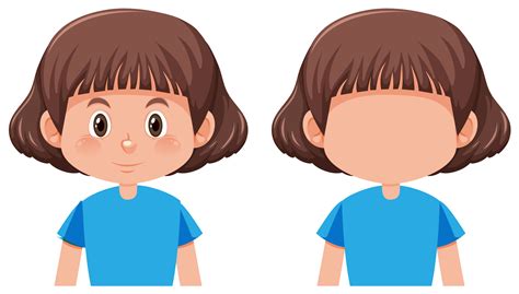 short hair girl cartoon